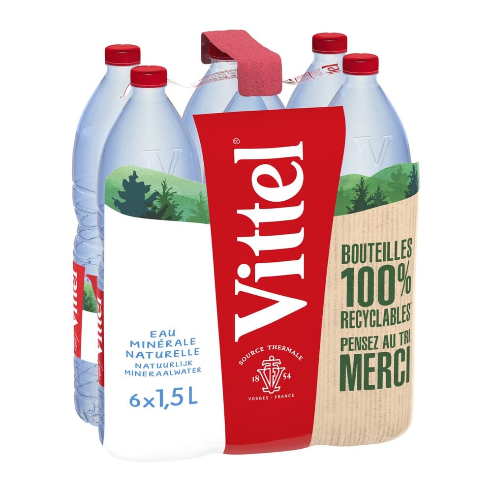 Vittel 6 × 1,5 L Eau minérale naturelle